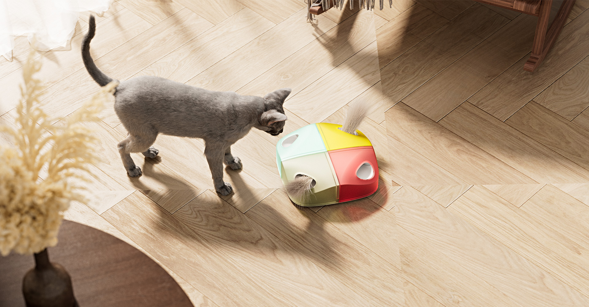 智能电动猫玩具自嗨解闷神器